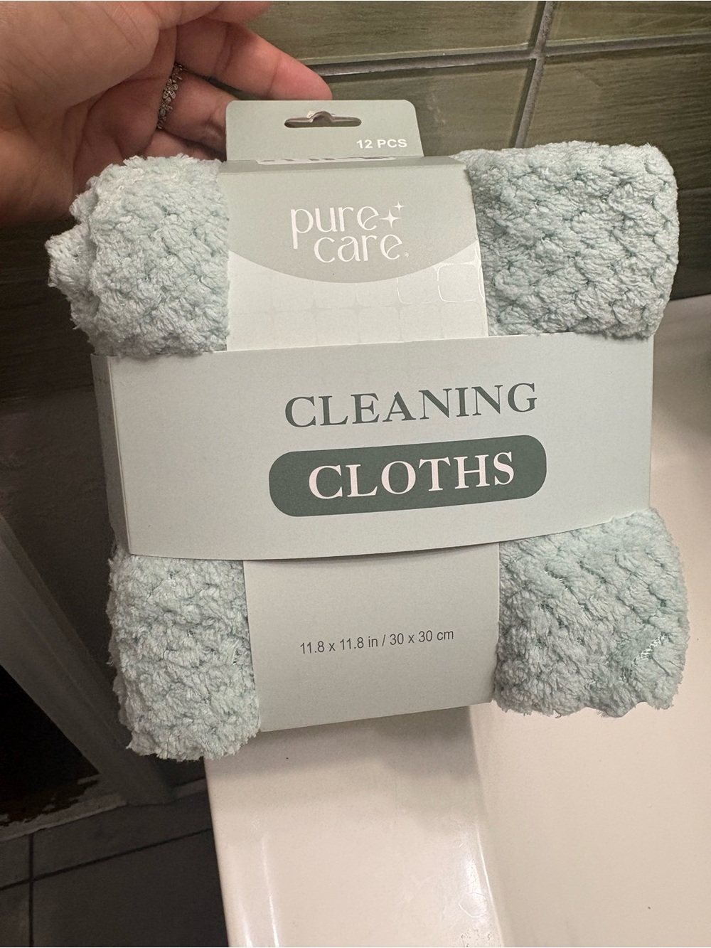 Light Mint Cleaning Cloths - 12 Pack